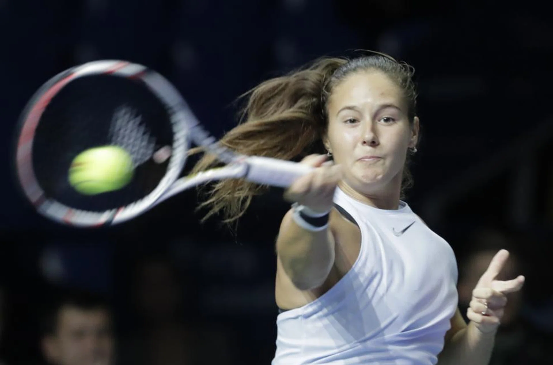 Russia's Daria Kasatkina survived three match-points to oust world No. 3 Garbine Muguruza.