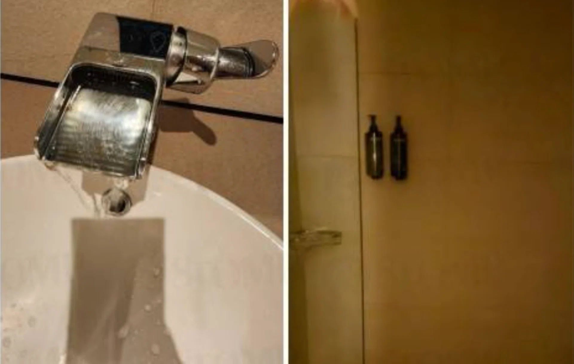 The tourist claimed she was still covered in shampoo and soap when the water supply was disrupted.