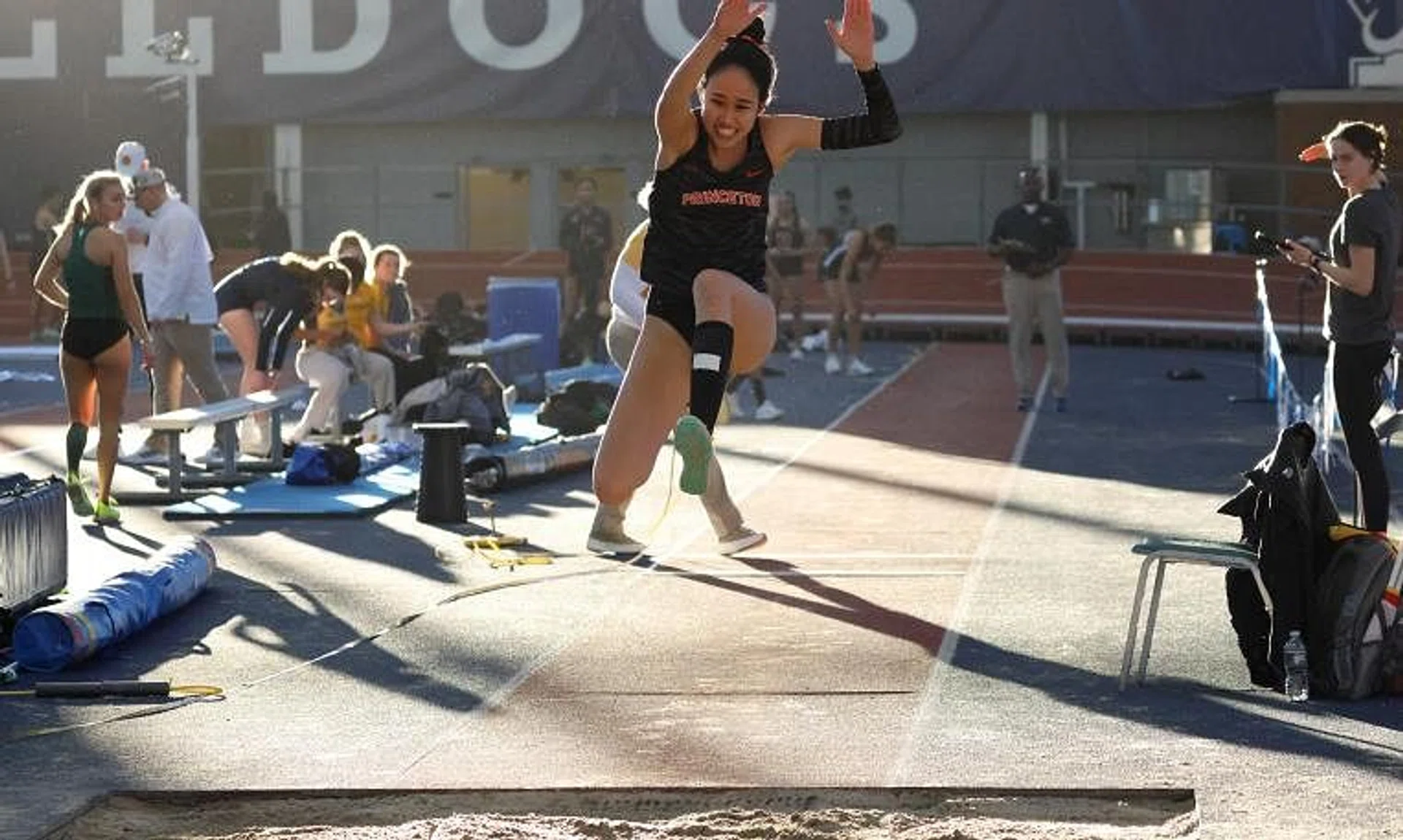 Tia Louise Rozario at the 16th Yale Giegengack Invitational meet held at Yale University.