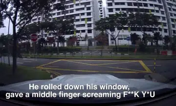 Road rage at Tampines carpark - Honda driver honks, overtakes and shouts 'f*** you!'