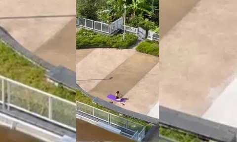 Sunbathing in swimsuit in HDB garden - okay or not?