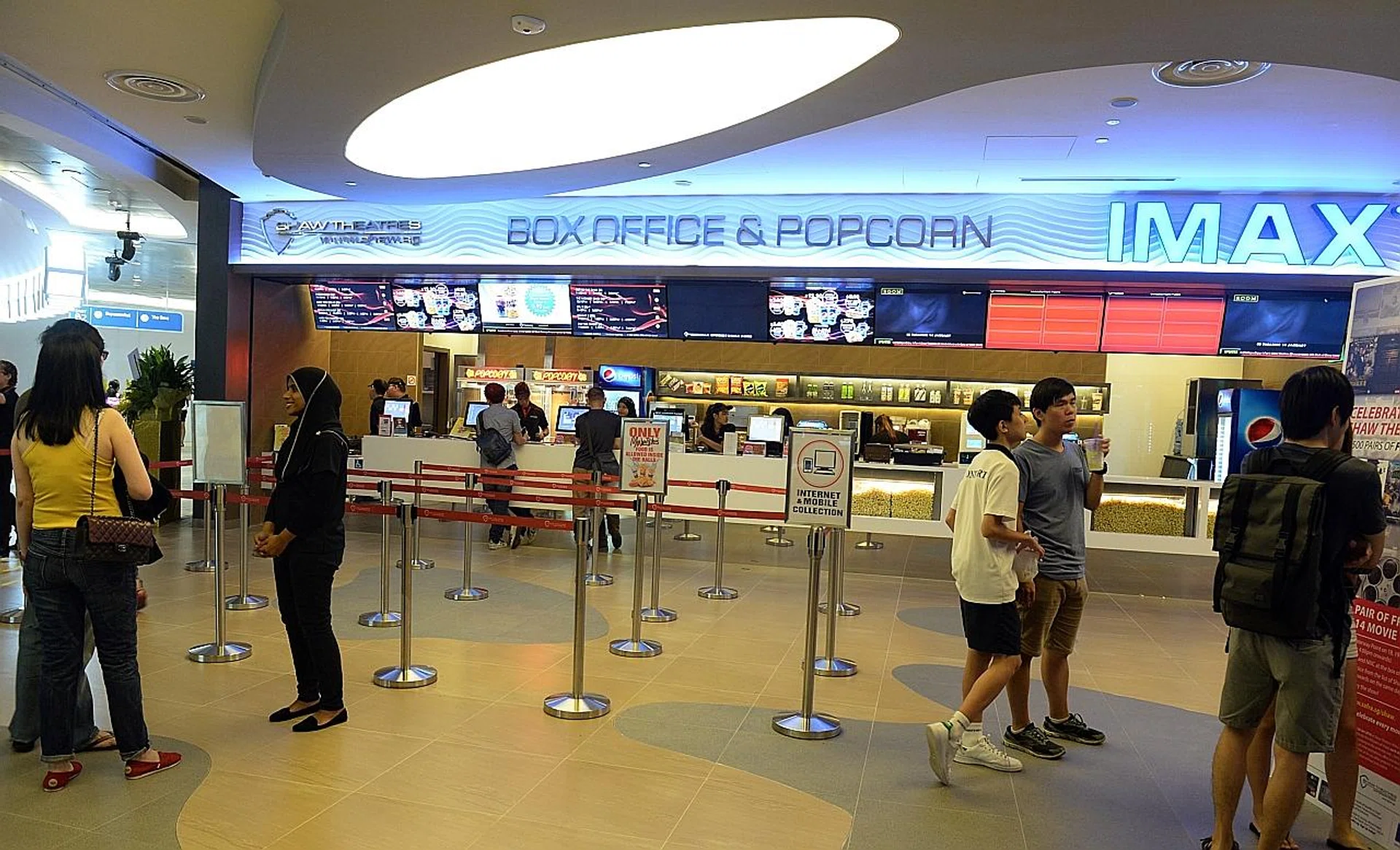 No food counter in local cinemas, including Shaw Theatres (above) is halal-certified. 