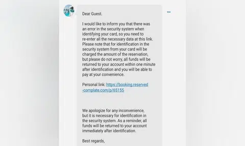 Scammers con Booking.com users by sending messages through its in-app chat function
