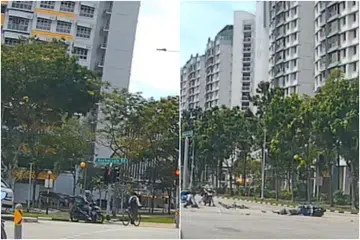 Motorcyclist taken to hospital after collision with cyclist at Sengkang junction