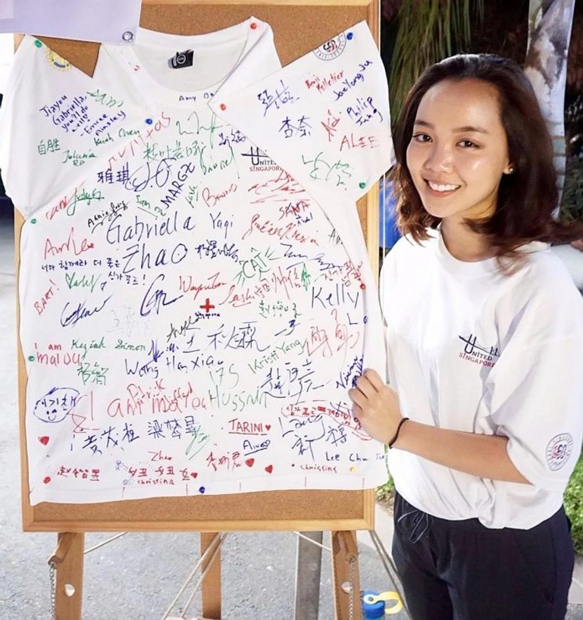 UNITED AS ONE: The United Singapore campaign led by Miss Zhao (above) held its first event, Le Tour De Singapore, on Feb 28, during which around 100 participants cycled to iconic venues such as Gardens by the Bay.