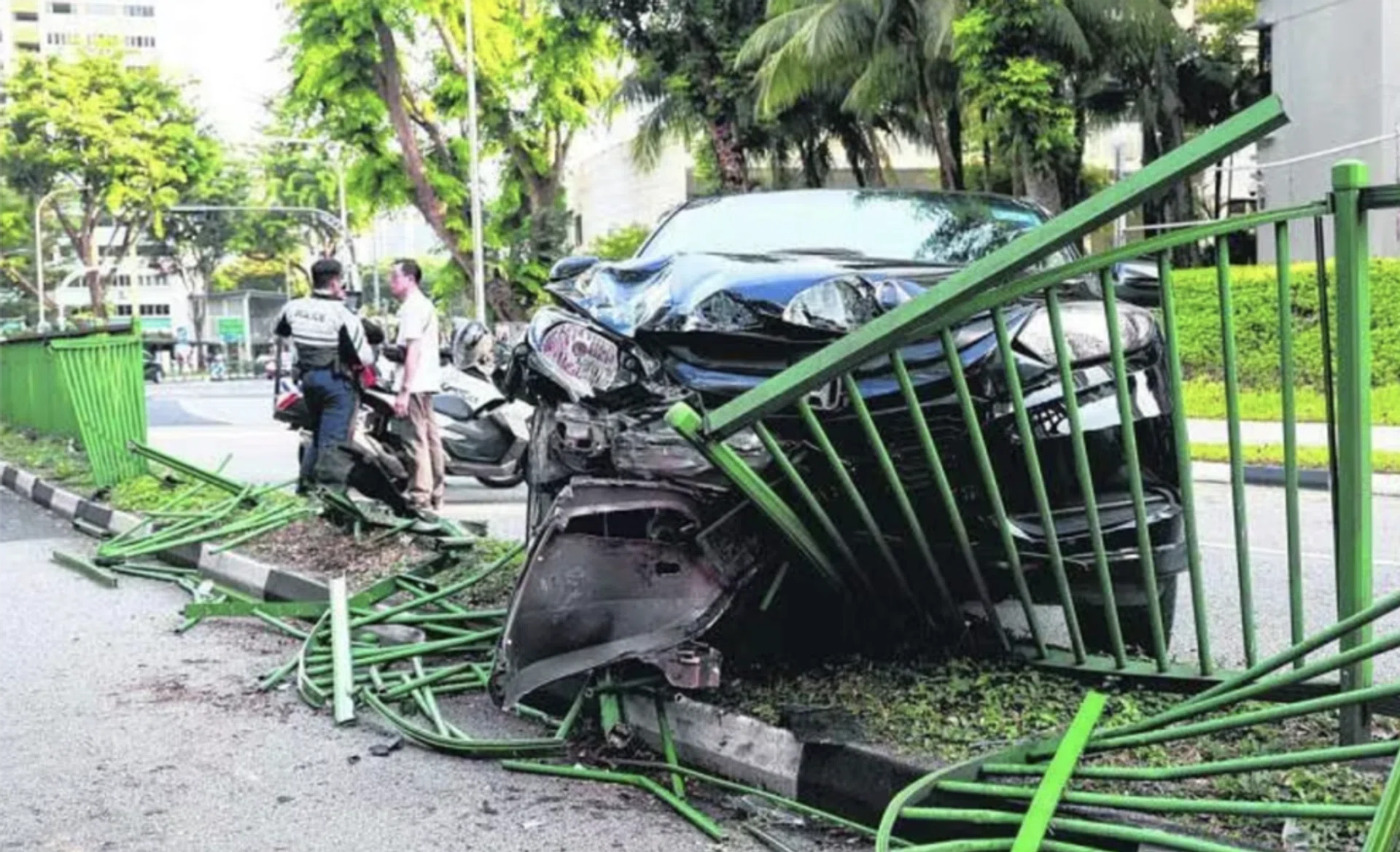 The driver claimed he lost control of his vehicle as he was making a turn.