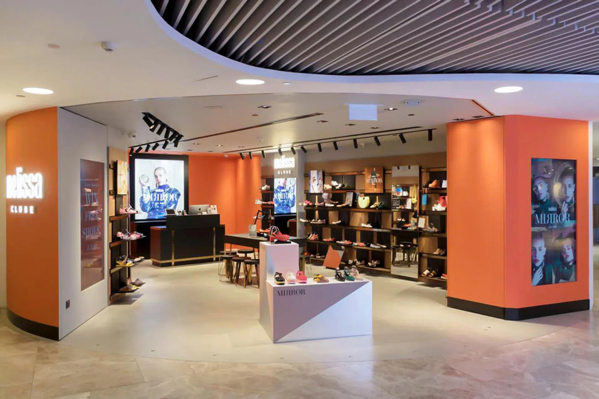 The Melissa store at Wheelock Place(above); and Mr Terence Yow, managing director of Enviably Me, the official distributor for Melissa shoes here. 
