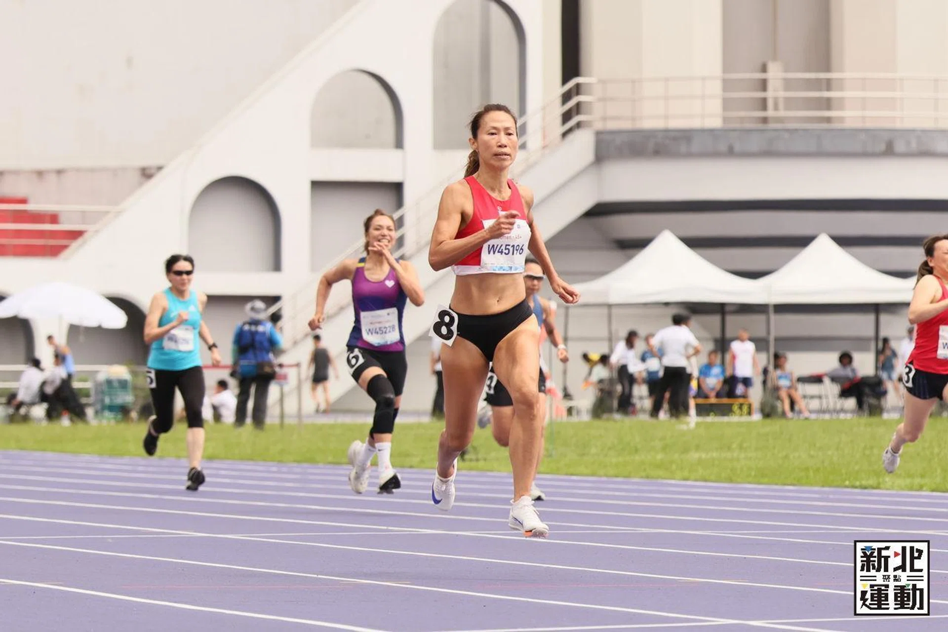 Cassandra Chew, 49, won the sprint double at the World Masters Games.
