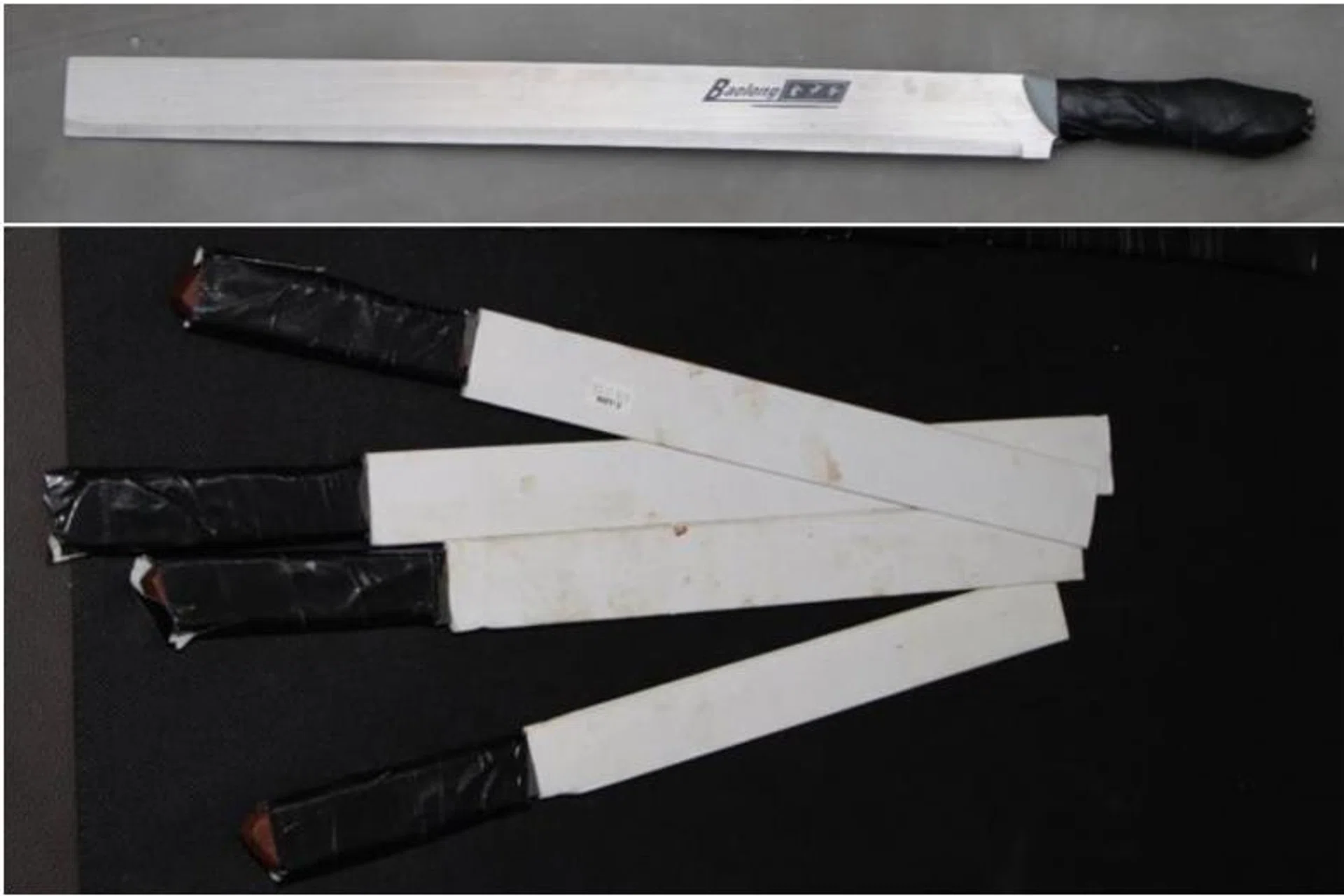The man was arrested and the knife seized, along with five other knives after the police later raided his home. 
