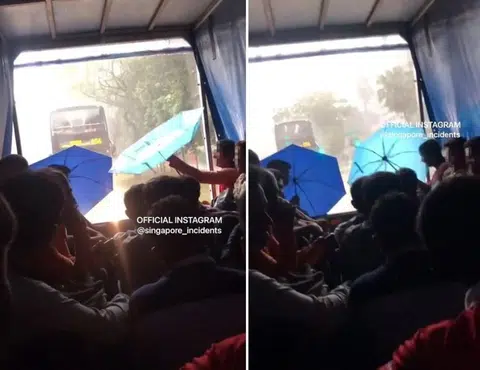 New video shows migrant workers sheltering from pouring rain in lorry