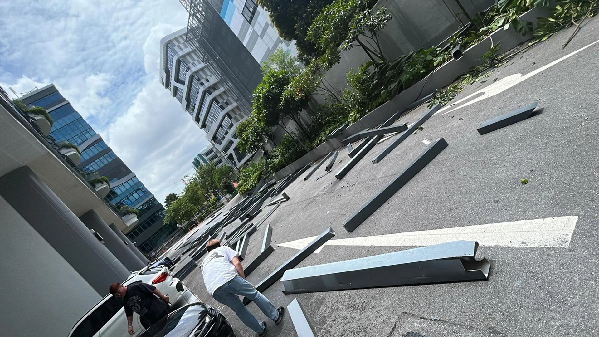 Part of the external structure of the Inspace building at 24 New Industrial Road collapsed on March 11, 2025.