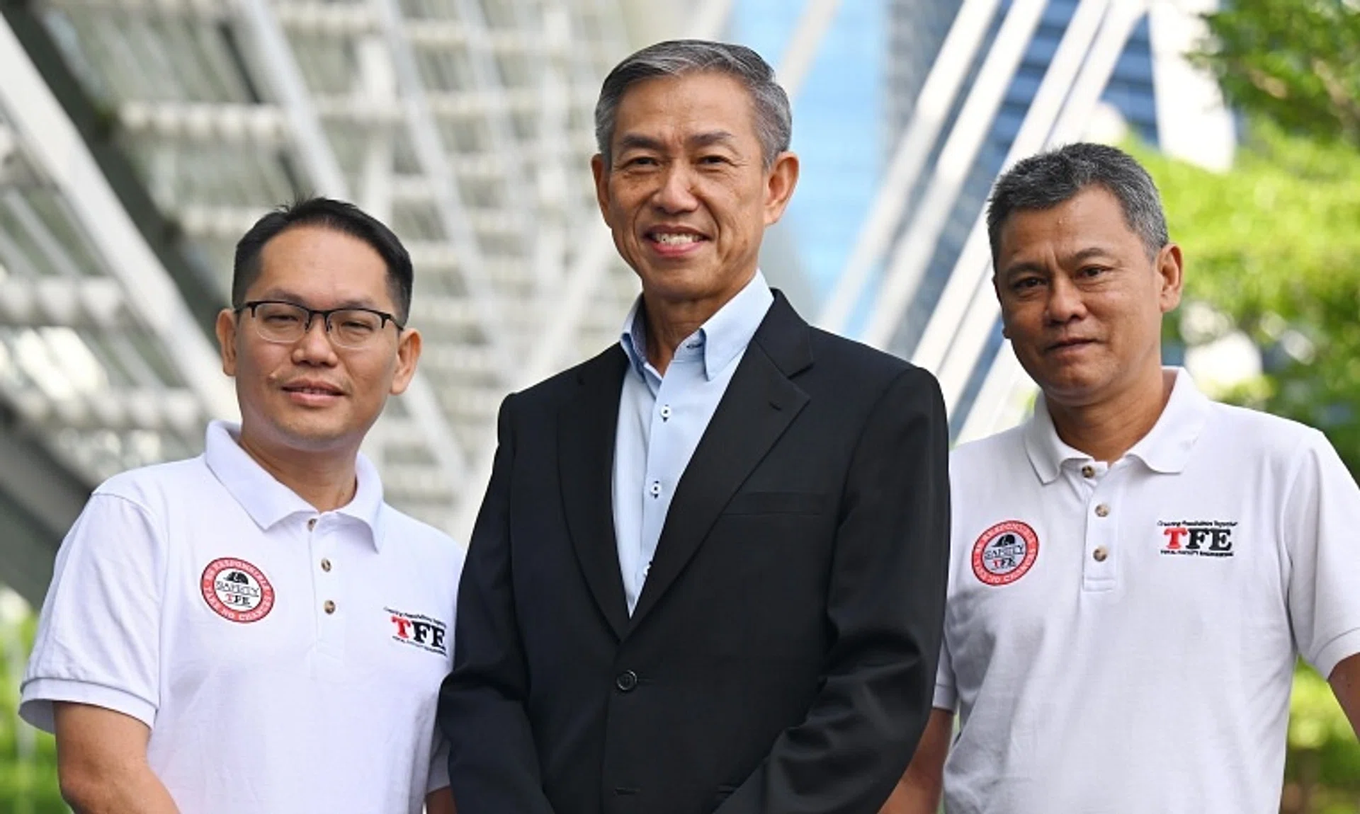 (From left) Mr Muhammad Khair Abdullah, Mr Chen Kok Sing, and Mr Wong Kinghua at the Singapore WSH Conference 2024 at Sands Expo and Convention Centre on Sept 11.