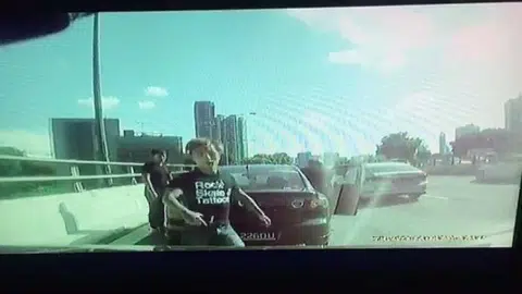 CTE road rage terrors flee after they spot dash cam