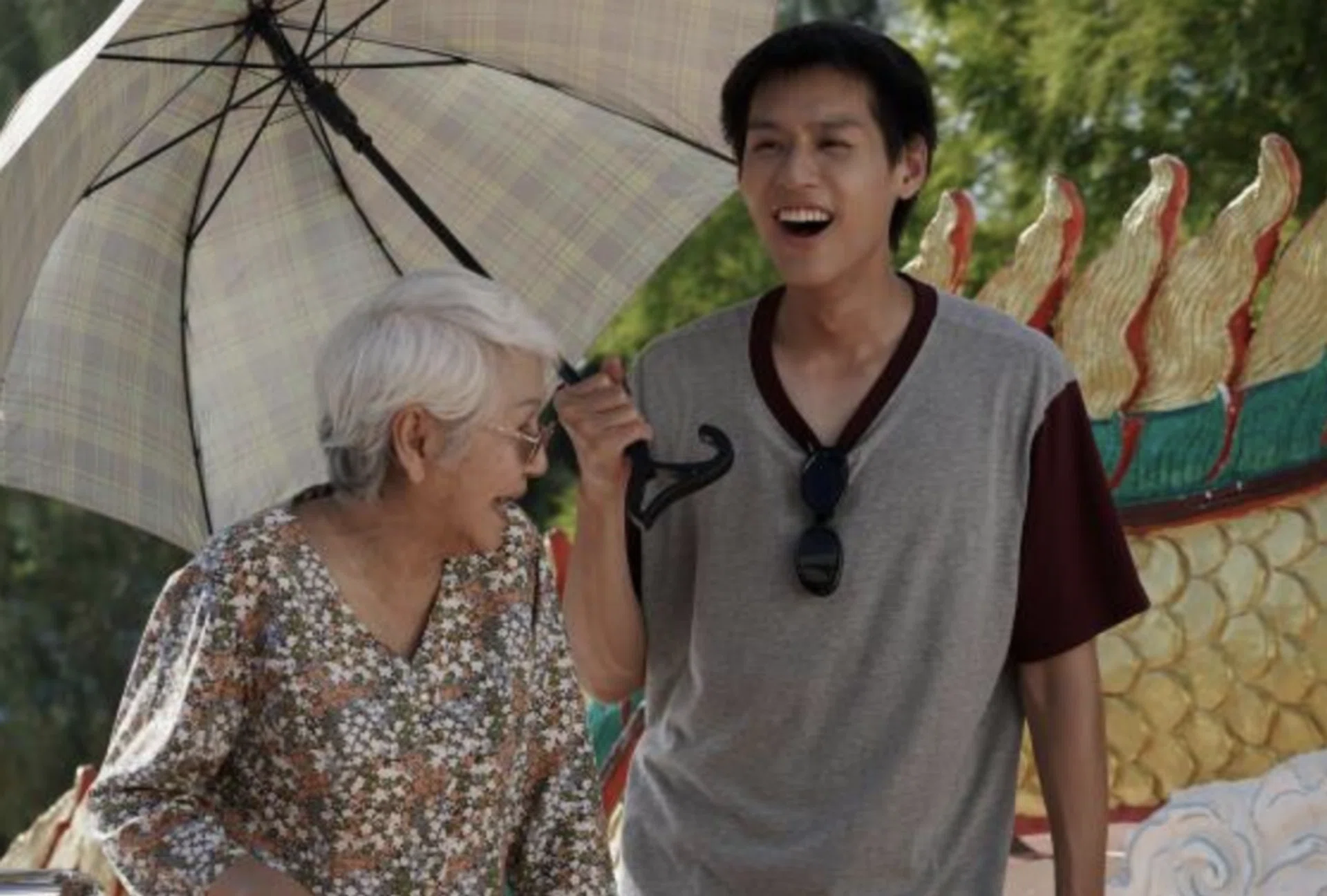 Billkin Putthipong Assaratanakul and Usha Seamkhum in How To Make Millions Before Grandma Dies.