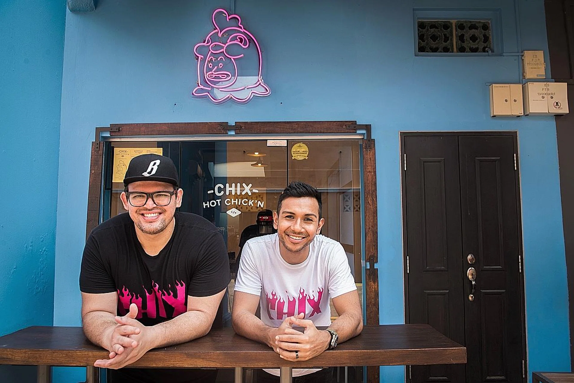 Founders of Chix Hot Chicken, Taufik Batisah (right) and Bober Ismail. 