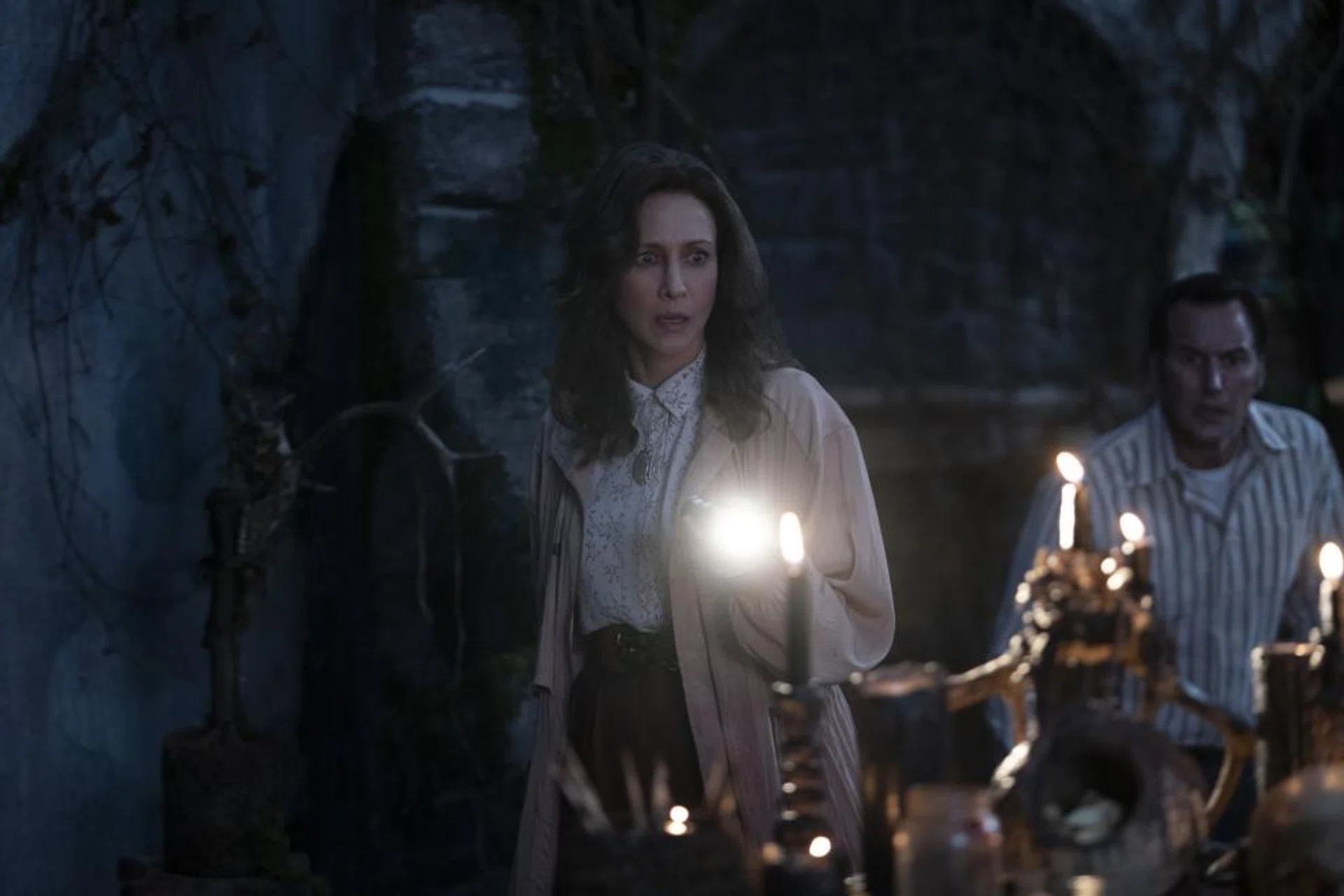 Vera Farmiga (left) and Patrick Wilson in The Conjuring: The Devil Made Me Do It