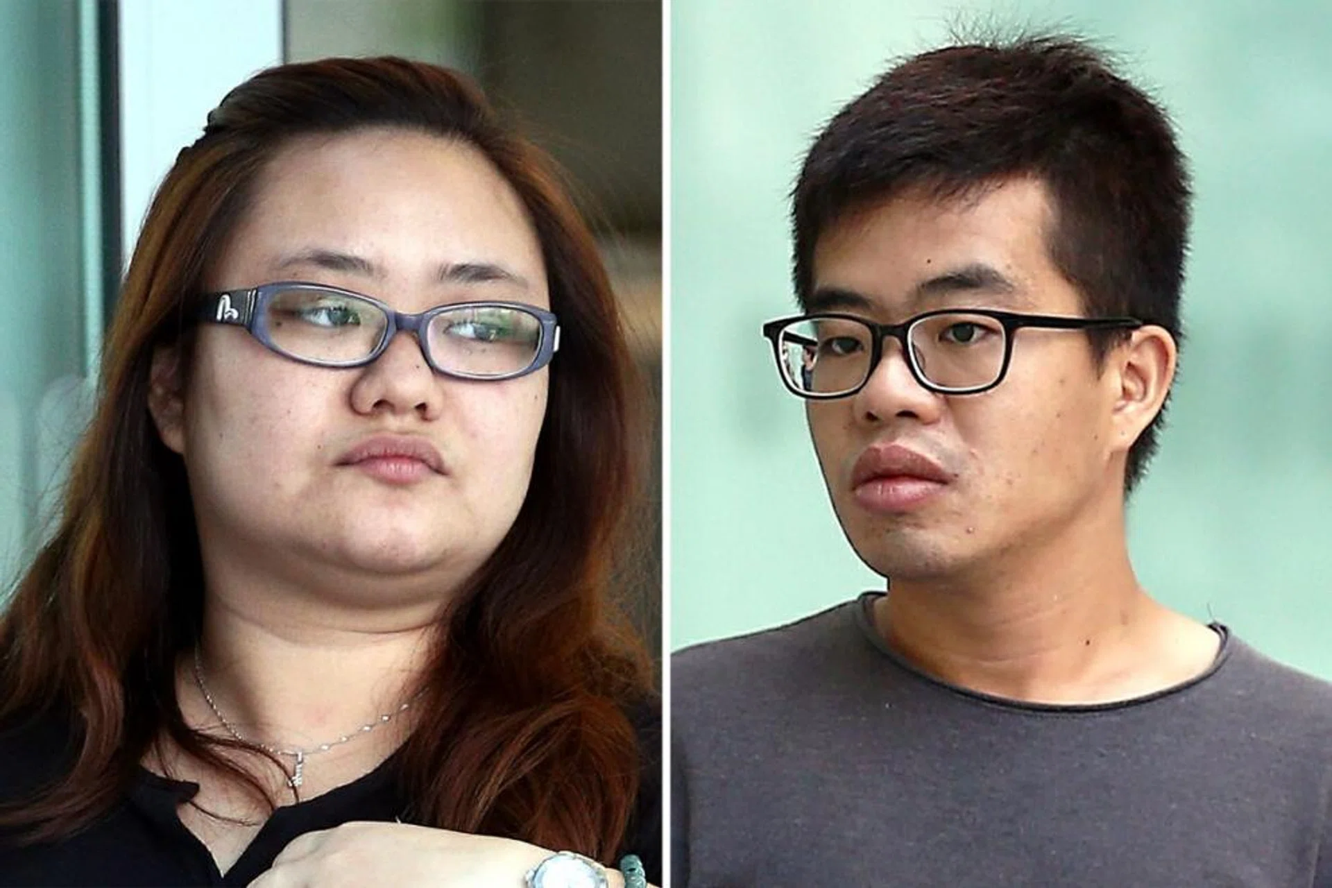 Amanda Yeo Pei Min (l eft) and Leong Wei Guo tried to kill her then husband by sabotaging his car. 
