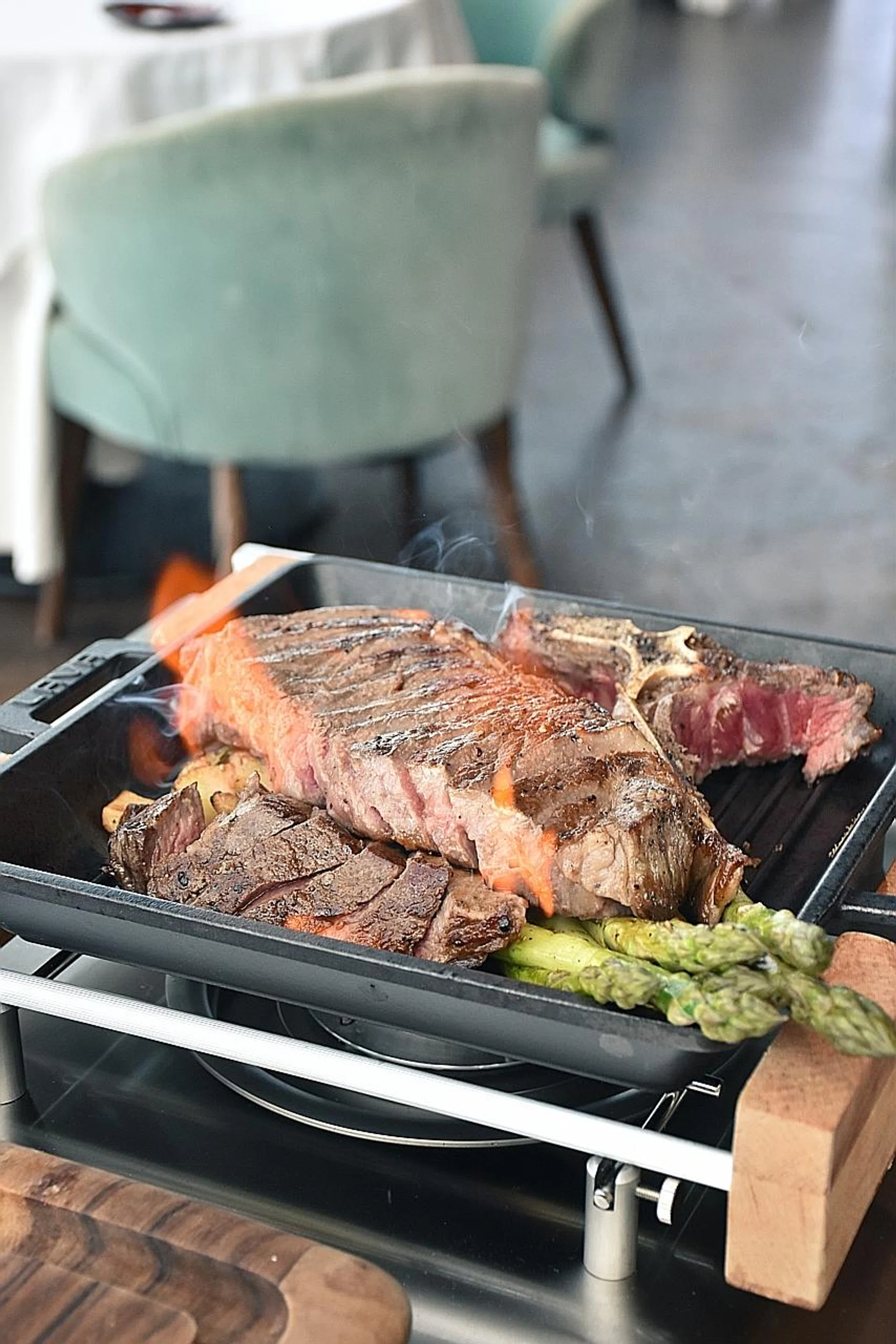 (Above) Mayura Full Blood at Monti, Red Snapper Guazzetto, Fregola, Black Cod Tortelli, Wagyu Agnolotti. 