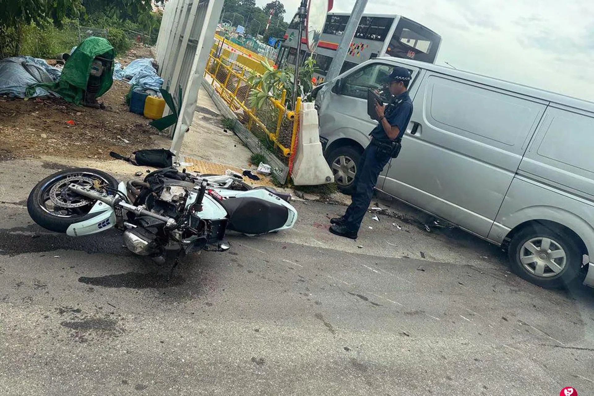 Mr Muhammad Syakir Rosley would ride to the cemetery to visit his father's grave.