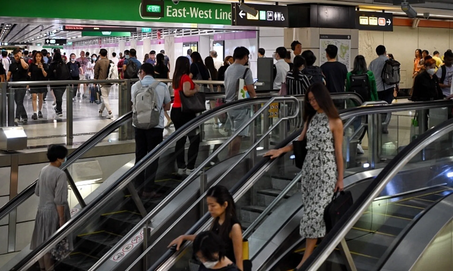 Free regular bus services between the two MRT stations are available.
