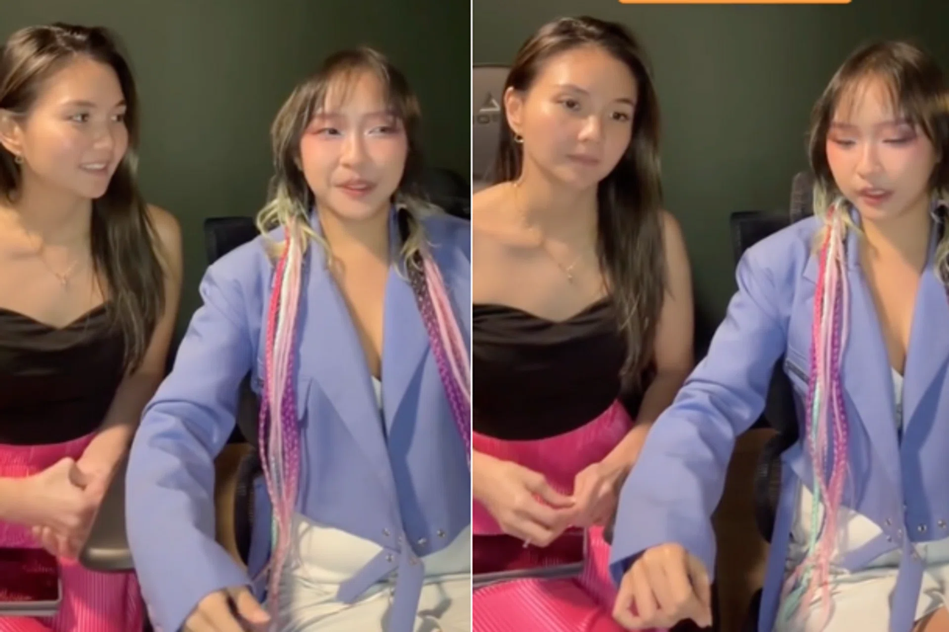 A Singapore content creator, Chanel Yui (in blue) shared how she became an OnlyFans content creator.