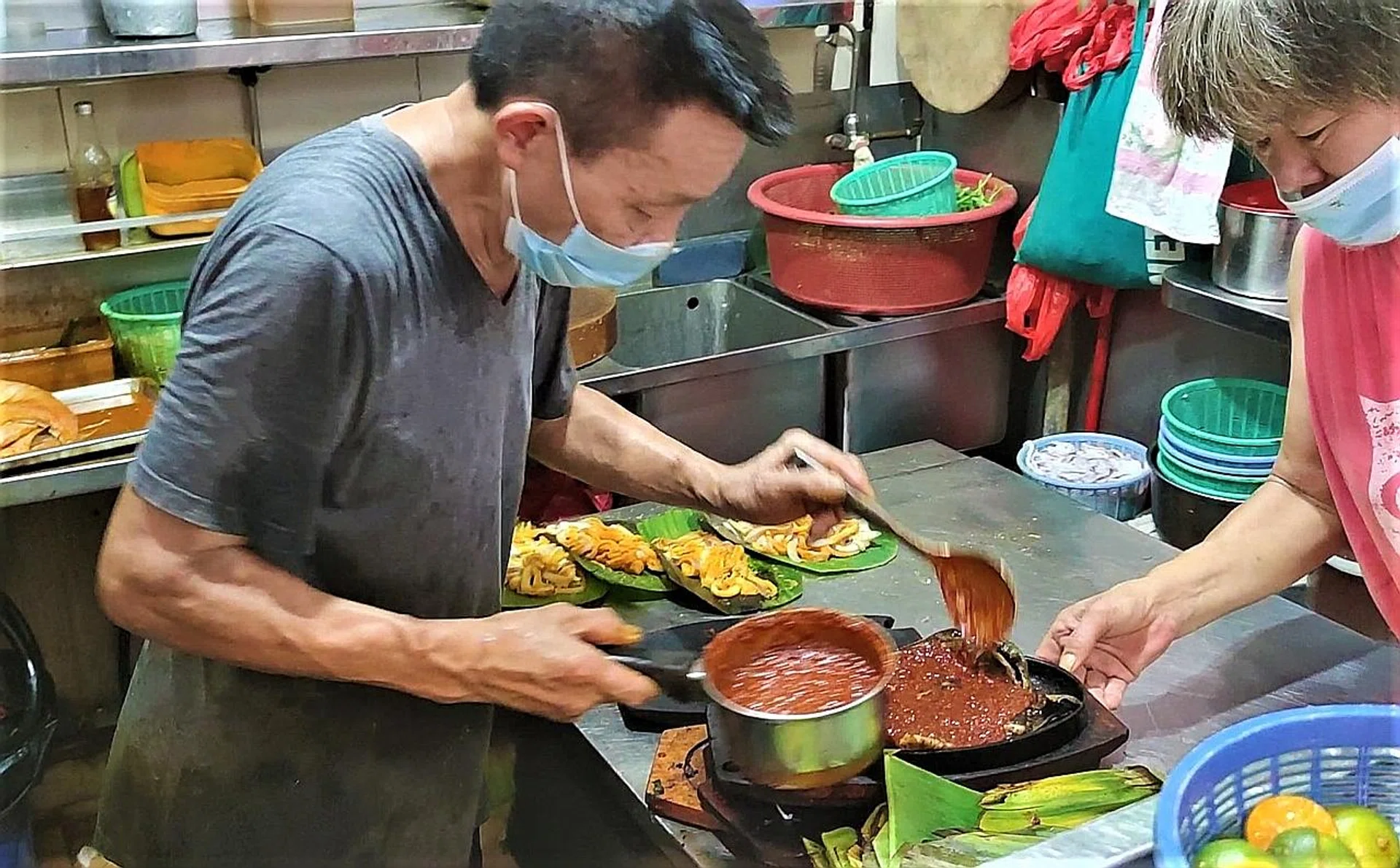 Mr Lim Choa Hock and his wife, Madam Lim Boon Wan, settled on the barbecue seafood menu more than 30 years ago and there has been no looking back since. 