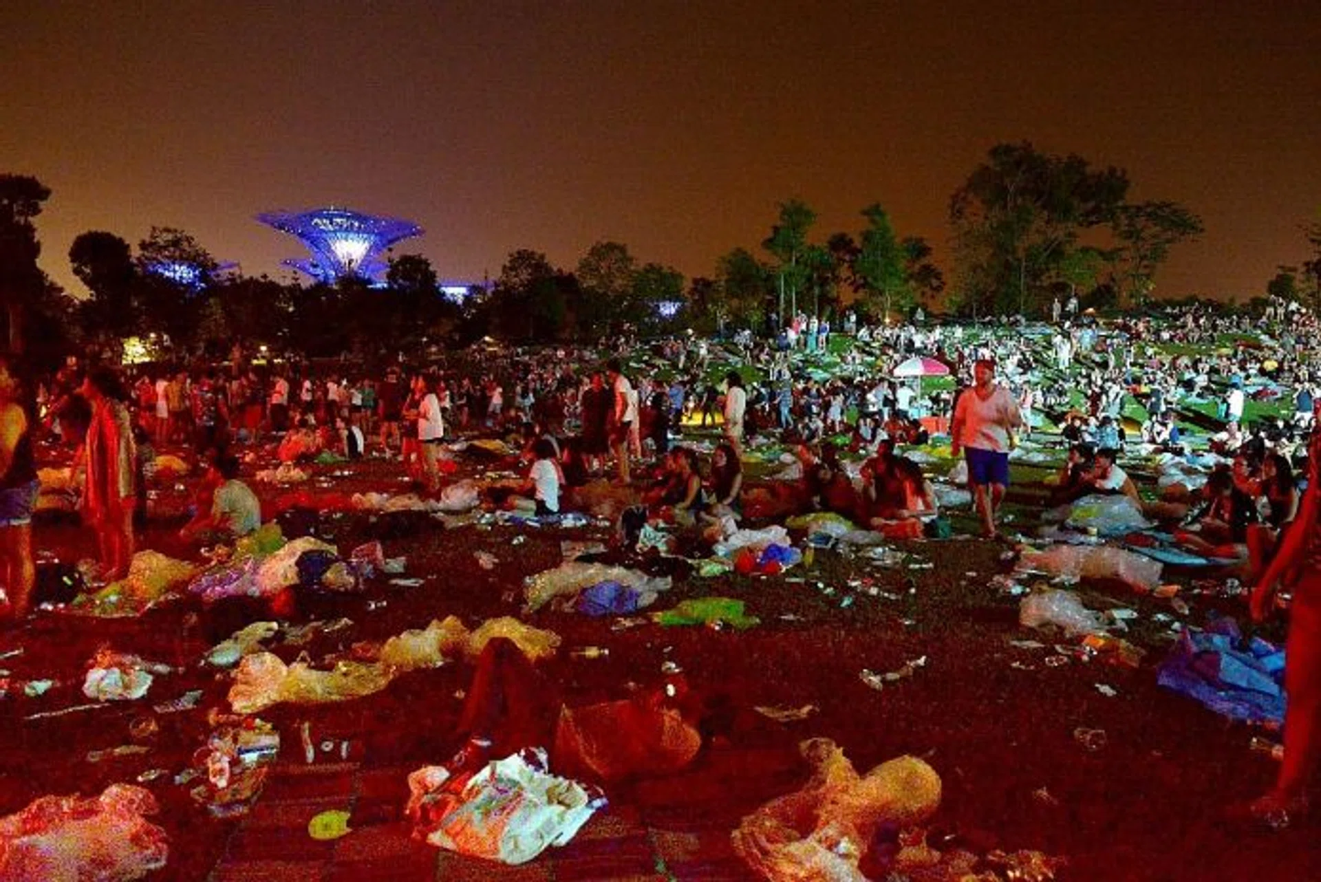 HOPEFUL: After last year's mess at Laneway Festival, Mr Timothy Chua and Miss Sumita Thiagarajan hope to achieve a litter-free environment at this year's edition.