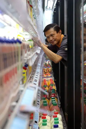 He's a supermarket assistant despite being deaf