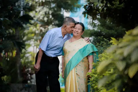 Mr Rajamohan with his mother Saroja Pekrisamy at National Heart Centre Singapore's 35th Heart Transplant Anniversary event, held at Jen Singapore Tanglin on Sept 6.