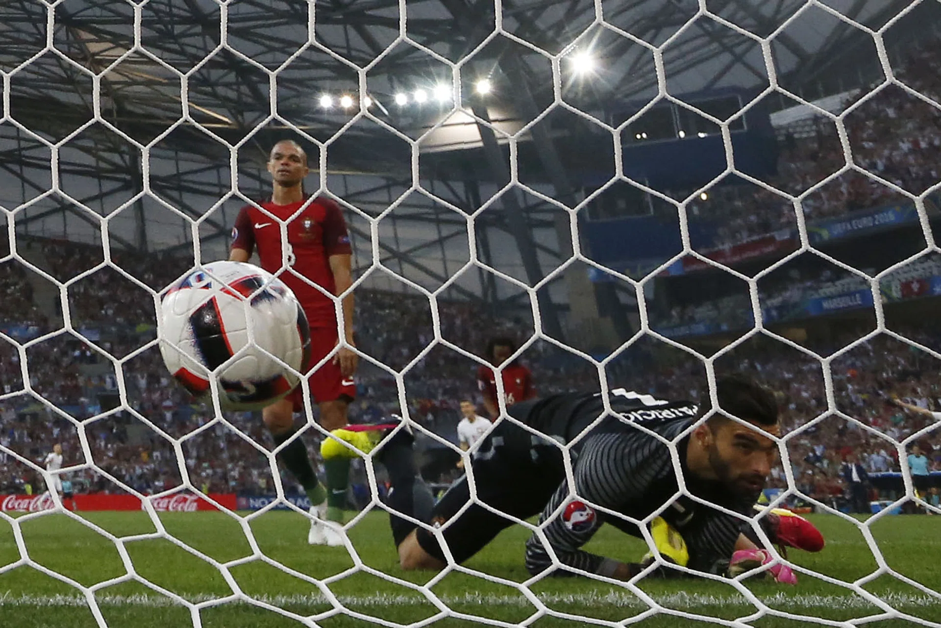 "It has been a very strong and united squad, not just the defensive players but the entire group." — Portugal goalkeeper Rui Patricio (above, right, alongside Pepe)
