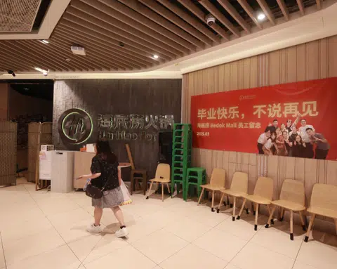 Haidilao's shuttered Bedok outlet.