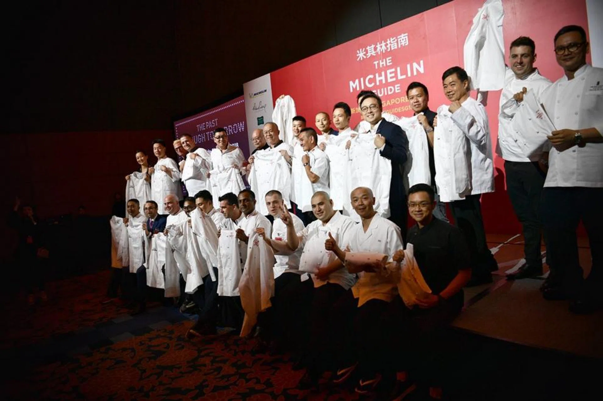 The Michelin winners at Resorts World Sentosa last night.