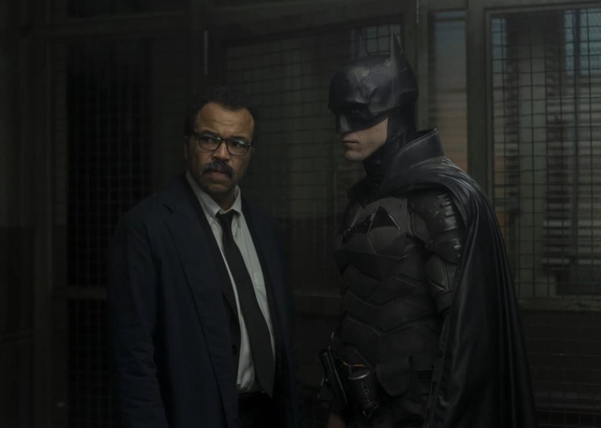 Jeffrey Wright (left) and Robert Pattinson in The Batman.