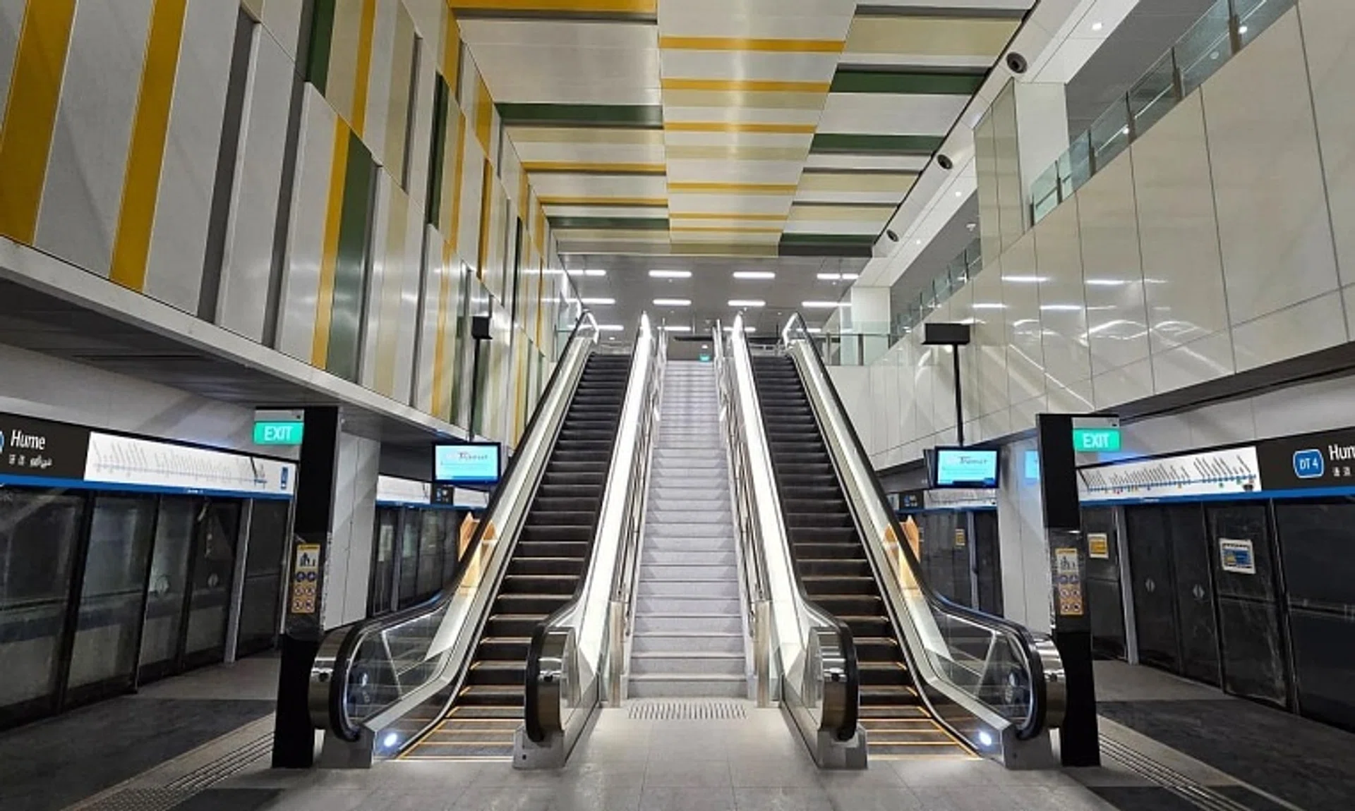 Hume station, between the Hillview and Beauty World stops, is the last on the second stage of the Downtown Line that has yet to open.