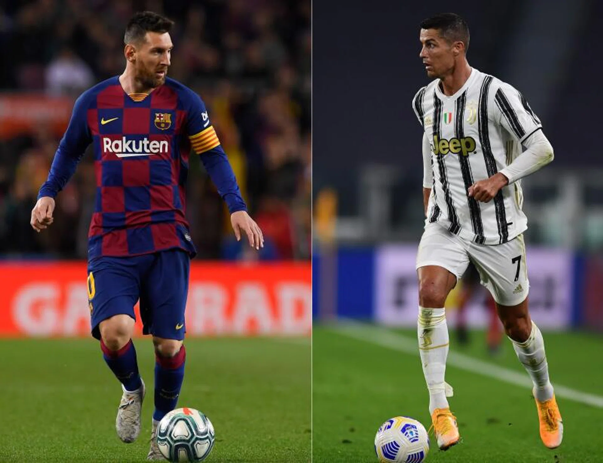 Lionel Messi (left) and Cristiano Ronaldo have won all but one of the last 12 Ballons d’Or.