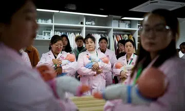 Need a nanny? Chinese school trains women to take care of newborns