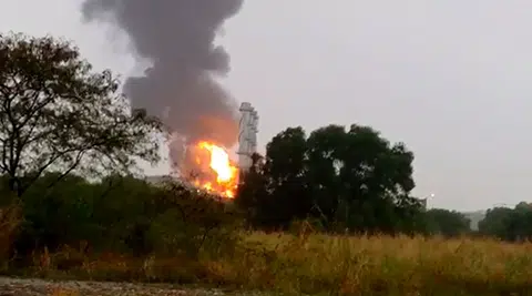 Fire rocks Jurong Island
