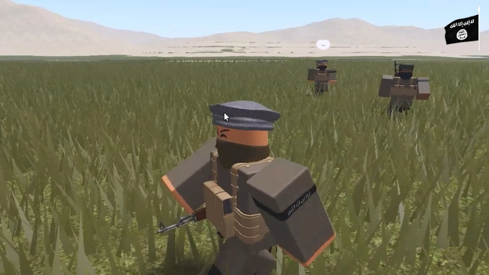 Screenshot of ISIS propaganda videos created by the 16-year-old using Roblox game footage. 