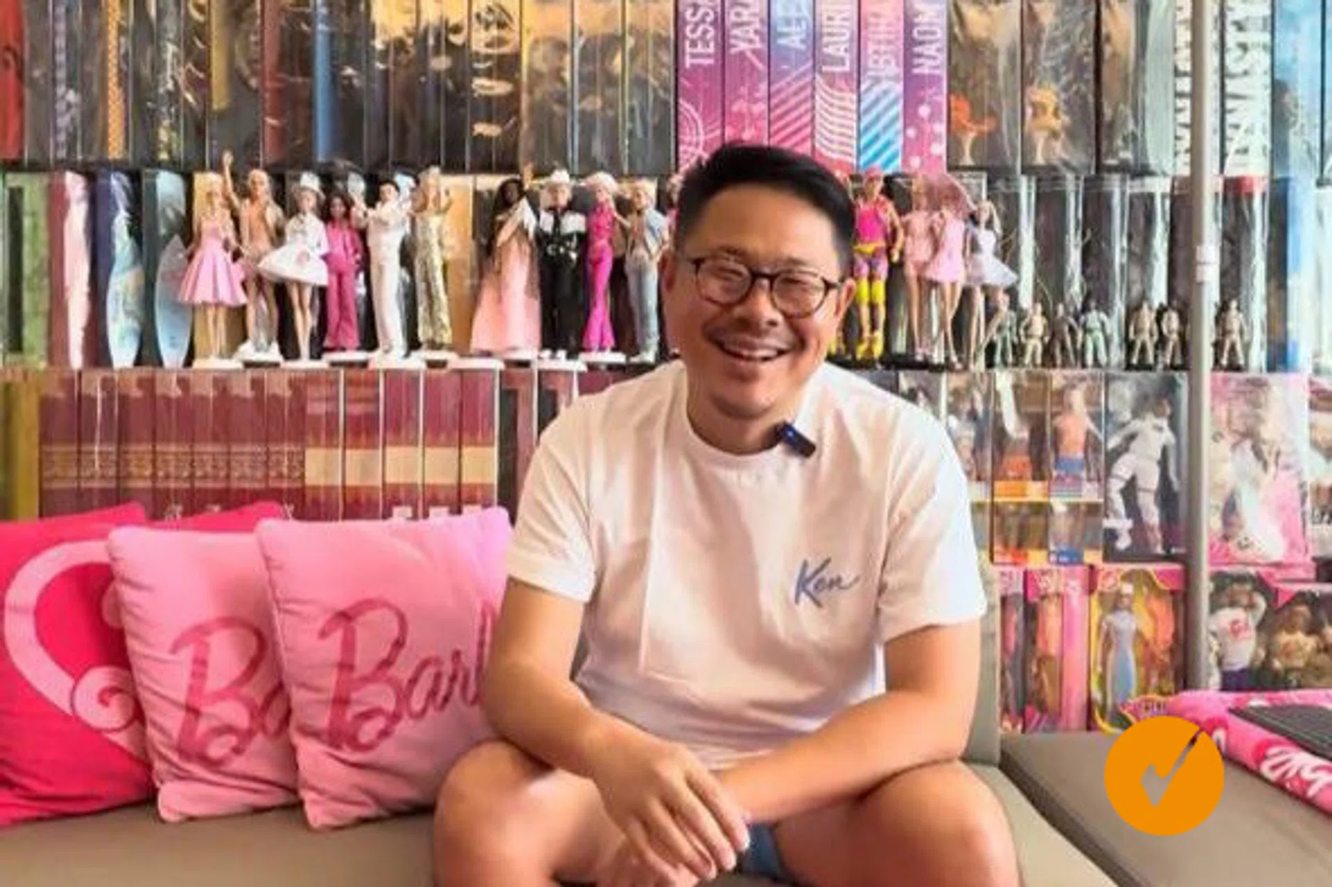 Mr Yang has collected a total of 13,000 Barbie dolls, making him the owner of the second-largest Barbie doll collection in the world.