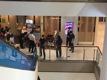 Dislodged metal strip hits woman on City Square Mall escalator