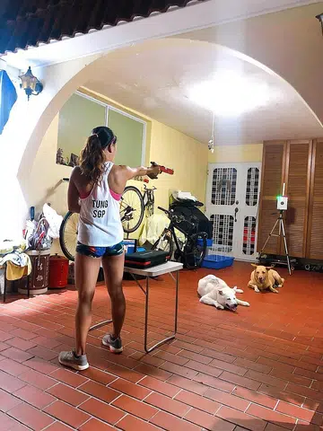 WFH means win-from-home for Singapore pentathlete Shermaine Tung