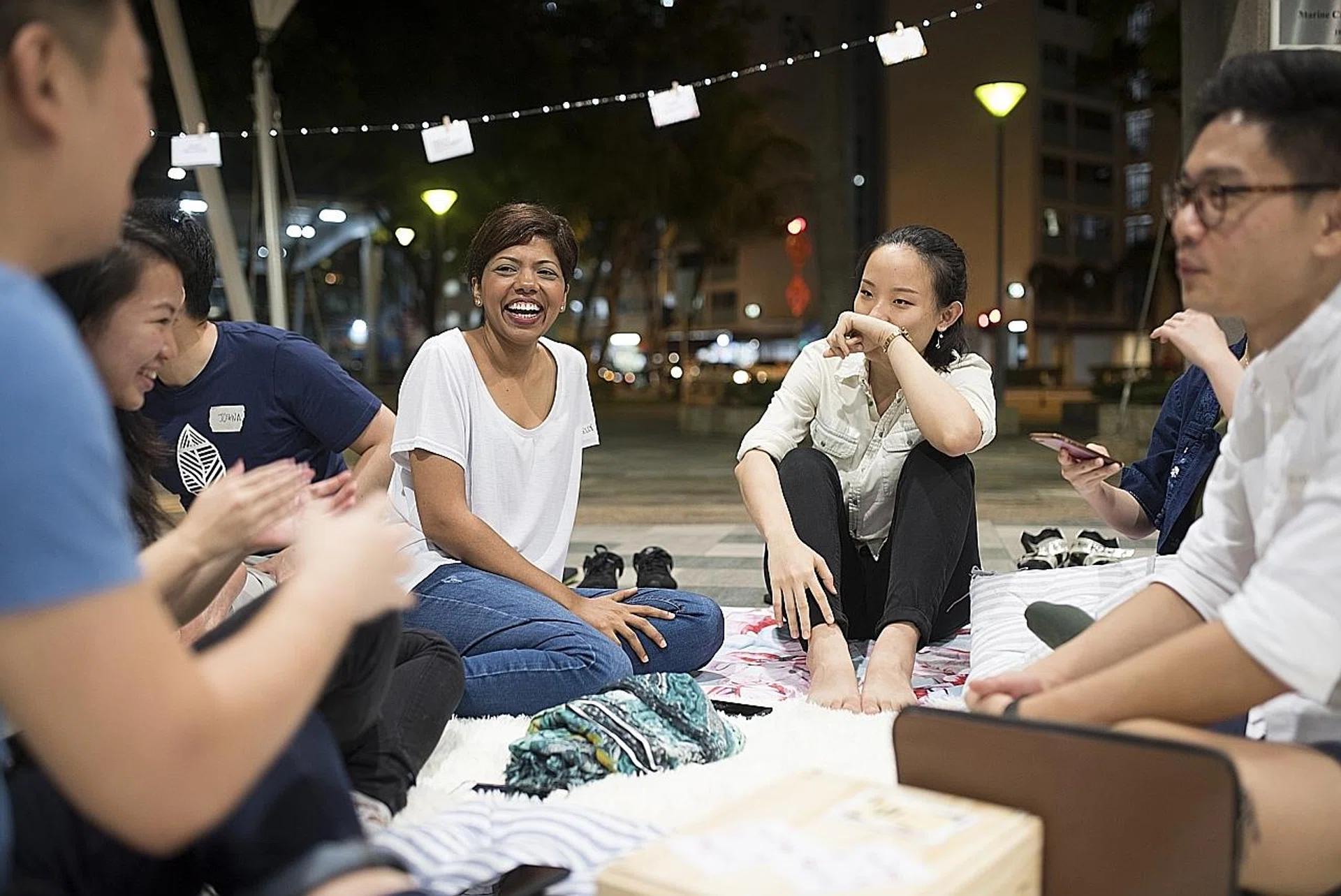 Participants of the ad hoc Marine Parade sessions shared about their common interests or participated in ice-breaker games.