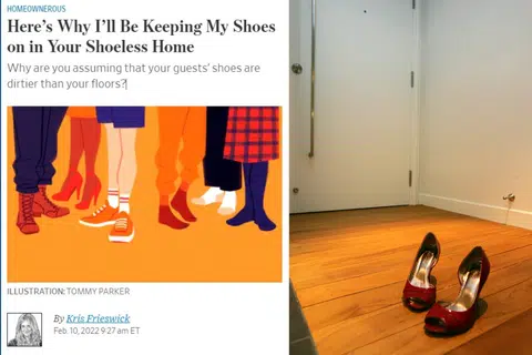 'Don't come in then': Social media up in arms over WSJ article about wearing shoes inside the home
