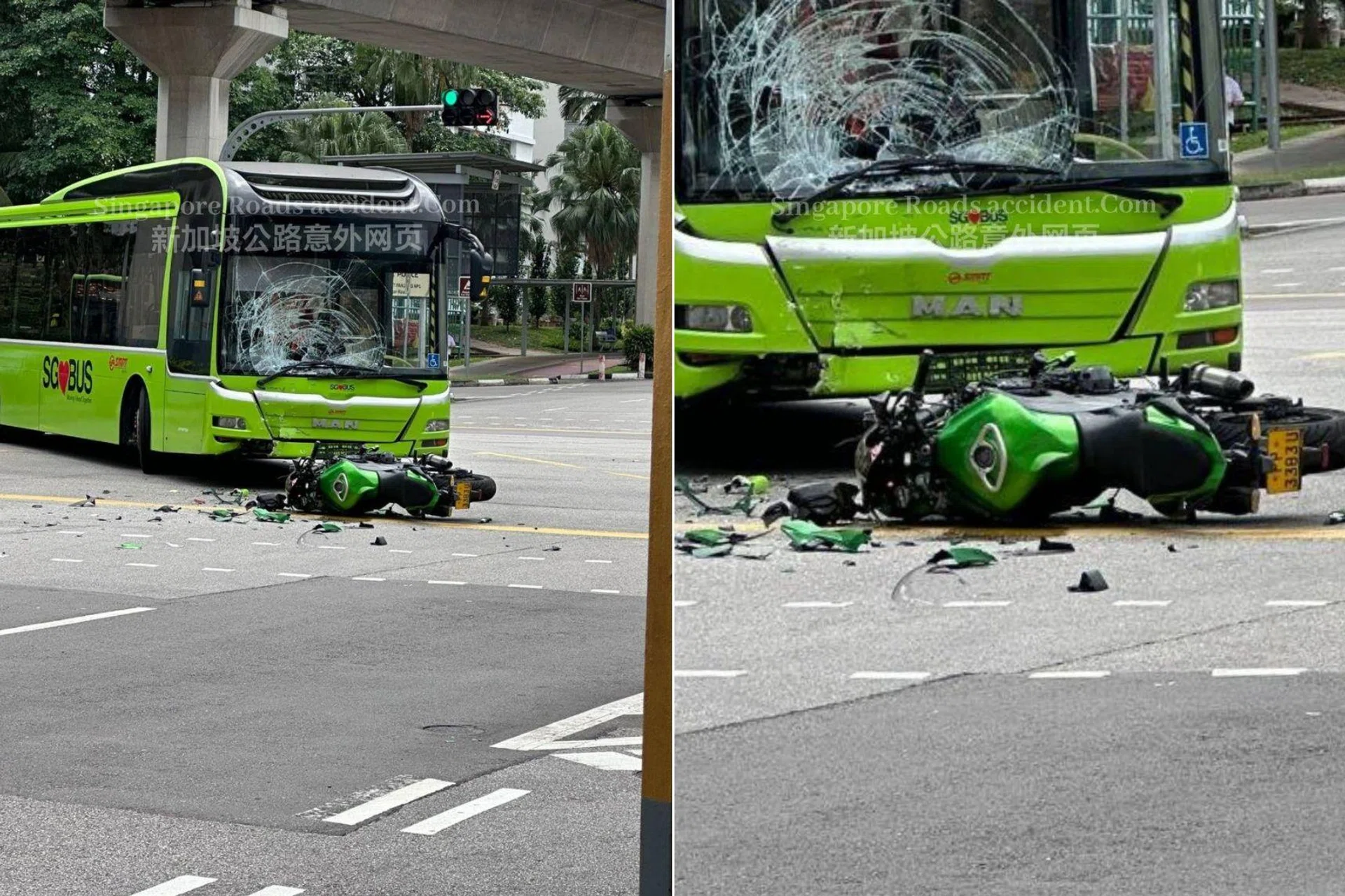 SCDF and the police were alerted to the accident at the junction of Bukit Panjang Road and Jelebu Road at about 2.20pm on Aug 15.