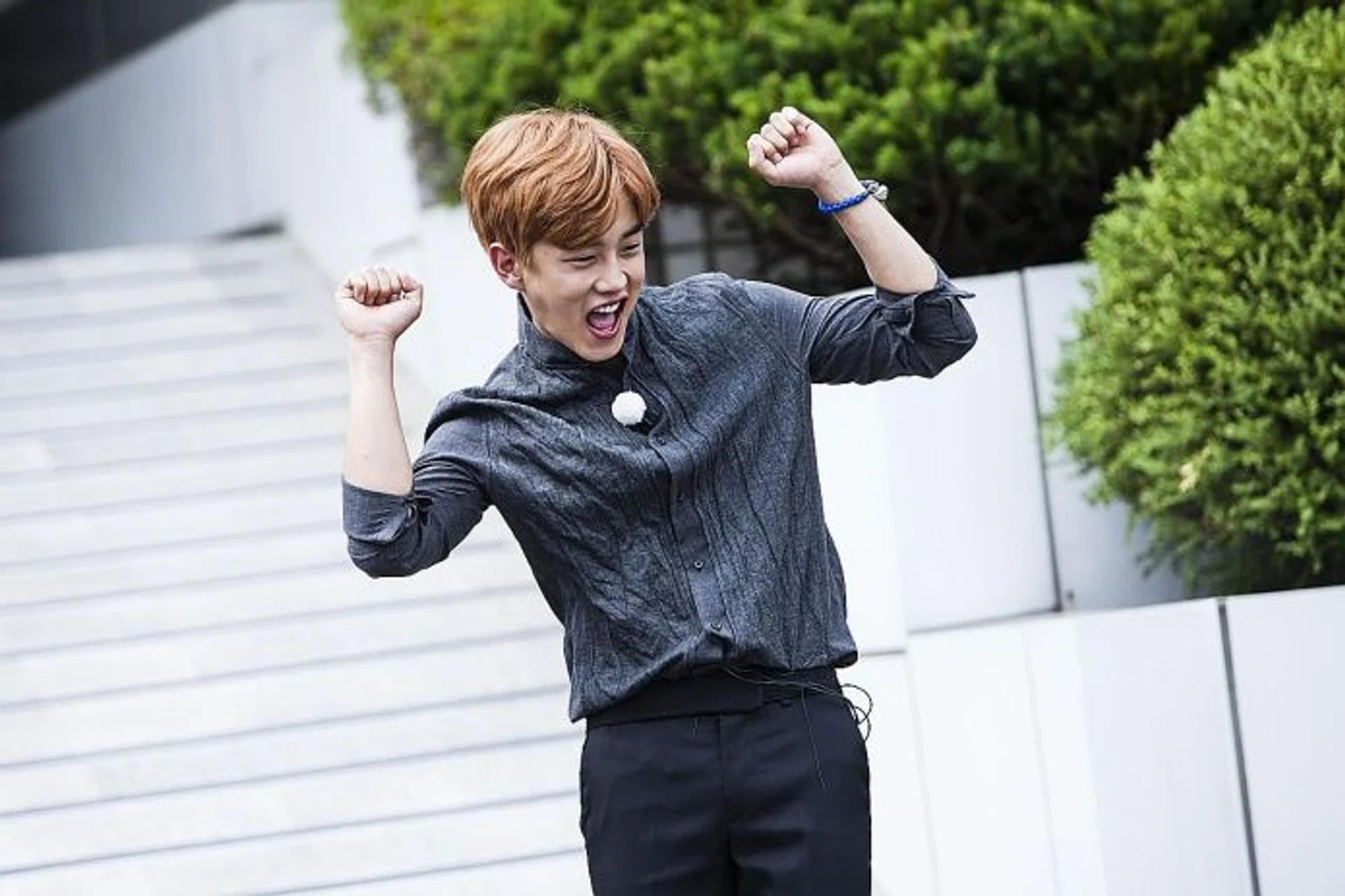 LUCKY STAR: Actor Kim Min Seok plays a happy-go-lucky hospital resident who falls in love with Park Shin Hye's neurosurgeon character - his second appearance in a hit series after also starring in Descendants Of The Sun.