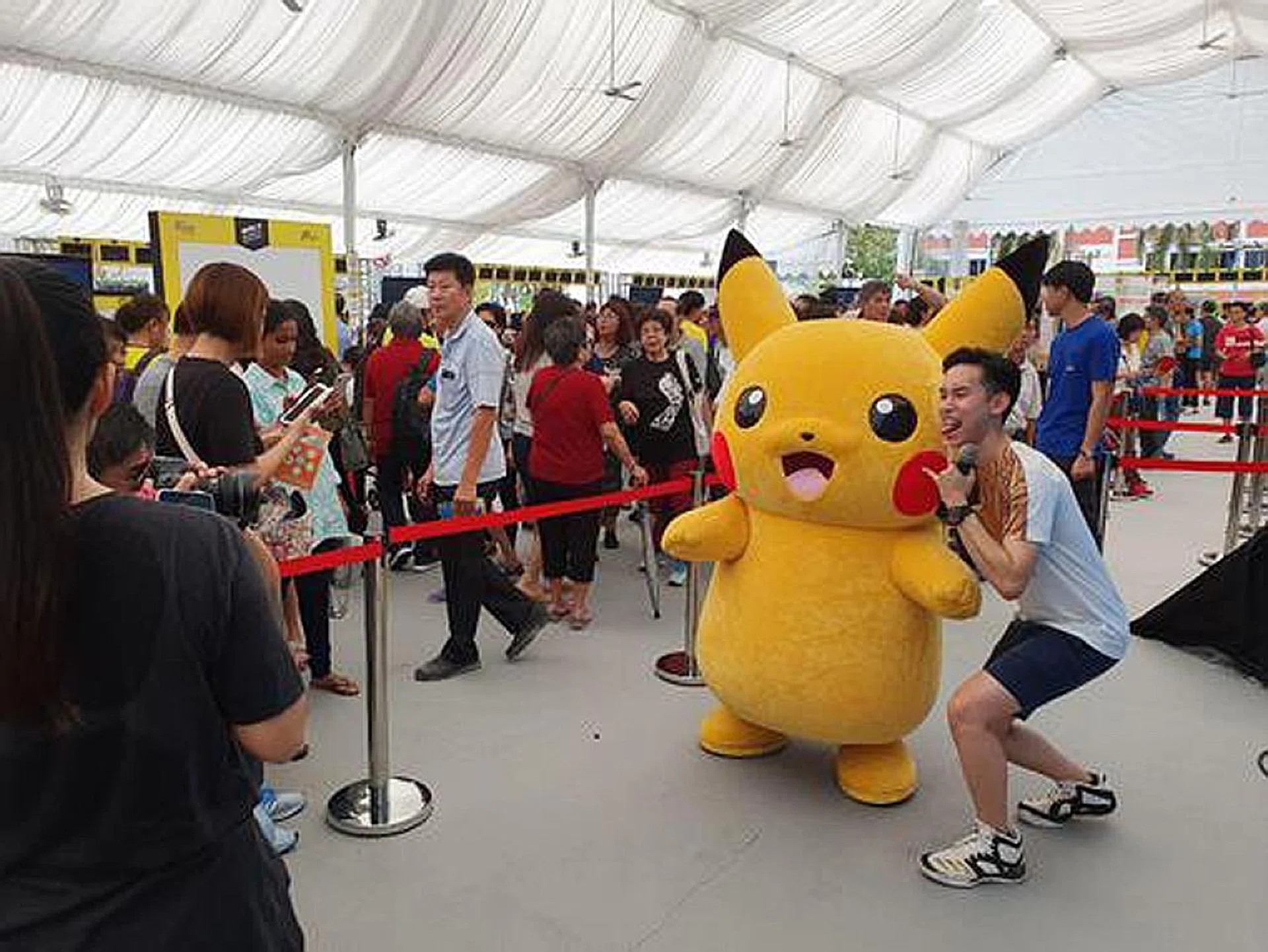 Pikachu at a National Steps Challenge mega roadshow. 