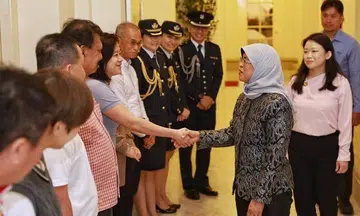 President Halimah bids farewell to Istana staff