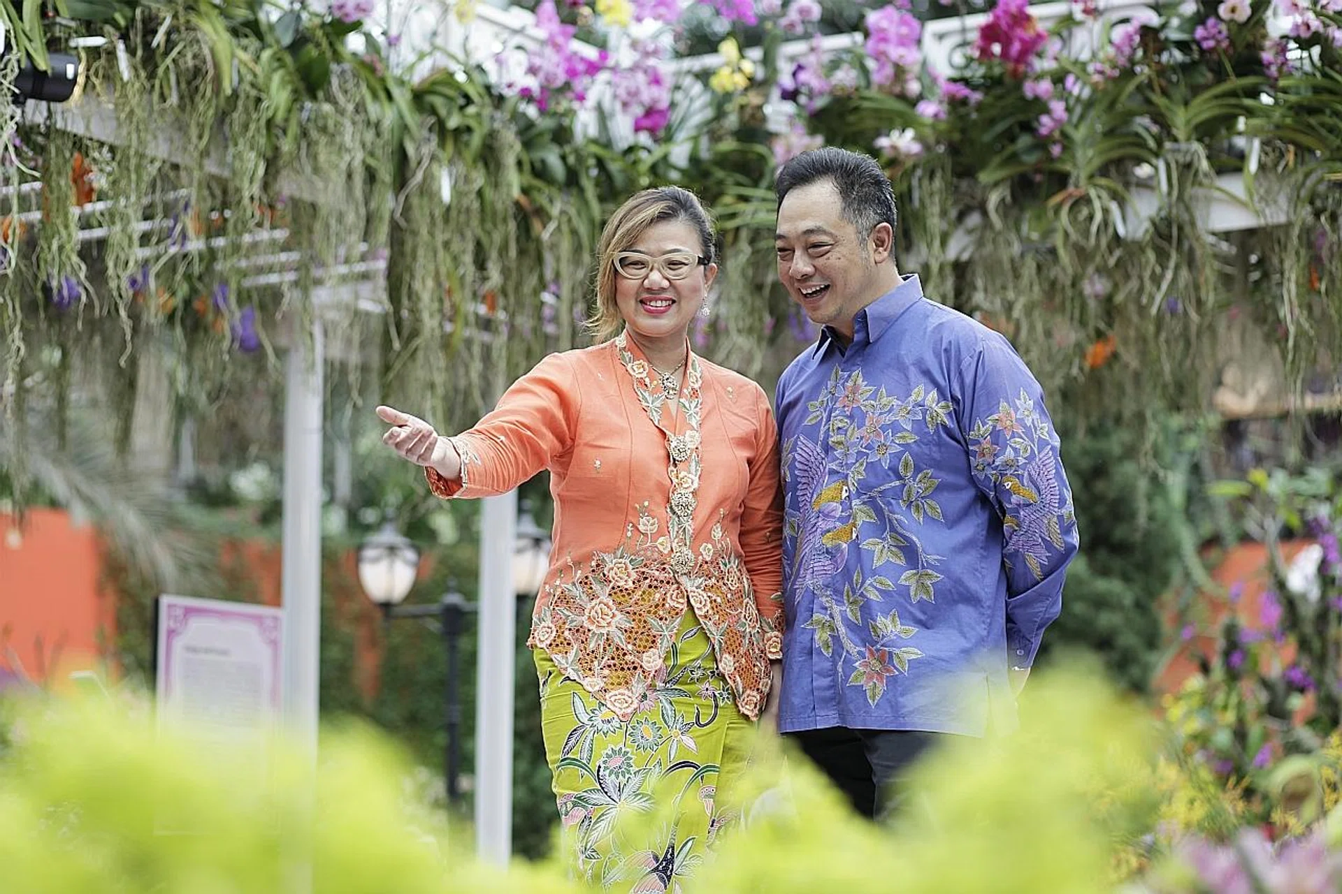 (Above) Miss Audrey Tan and Mr Frederick Soh will be performing a dondang sayang at the Orchid Extravaganza.