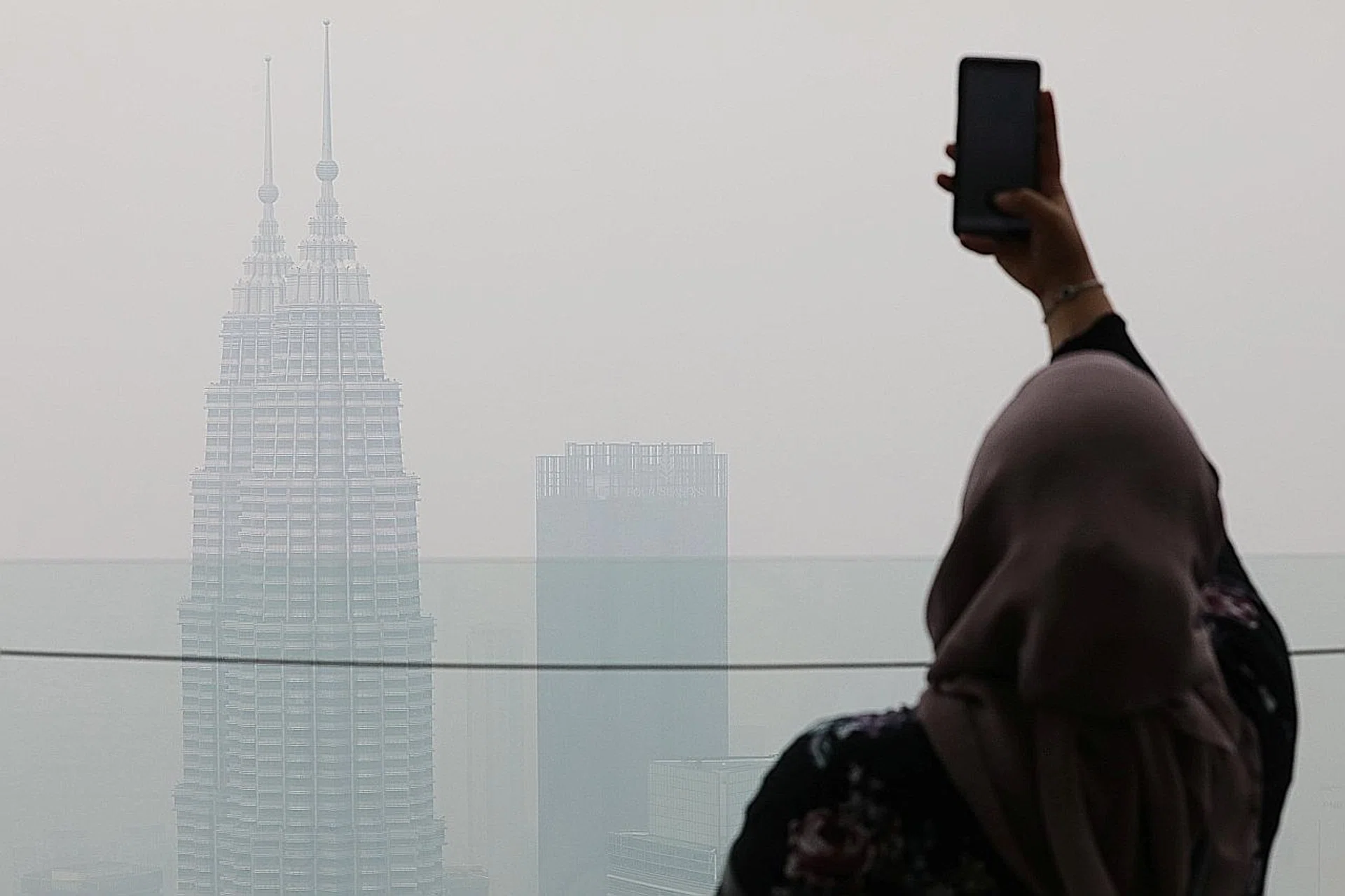 Kuala Lumpur shrouded in smog. 