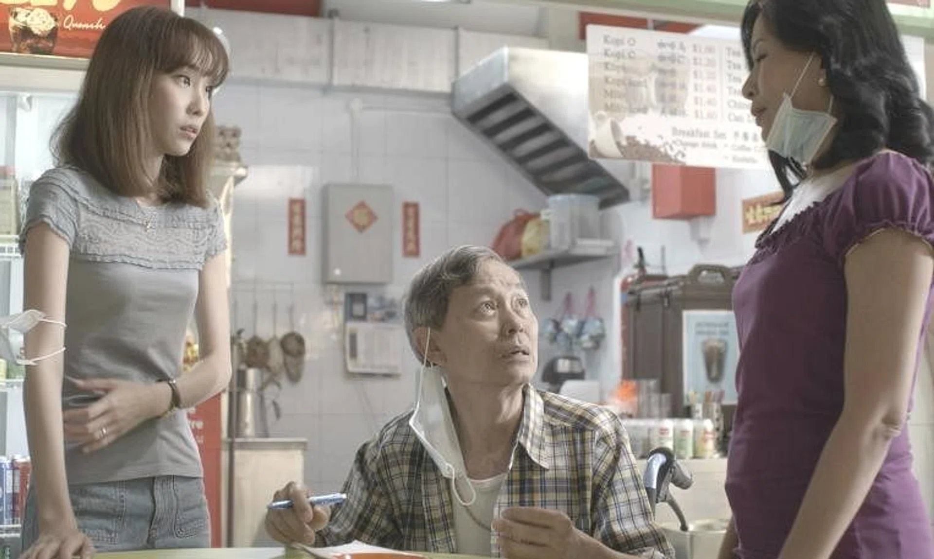 (From left) Constance Lau, Duan Weiming and Tang Miaoling in 128 Circle.